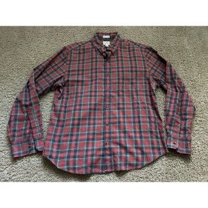 J Crew Shirt Mens Large Brushed Twill Slim Untucked Button Down Long Sleeve